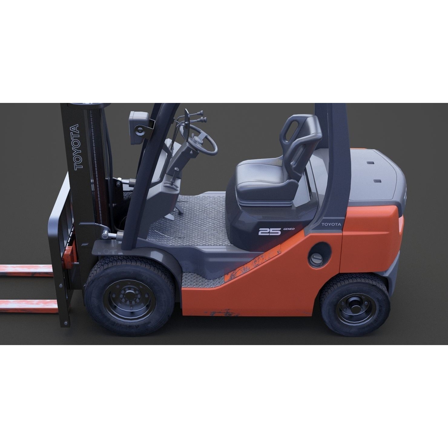 Toyota Geneo 25 Forklift - Game-Ready 3D Model - View 20