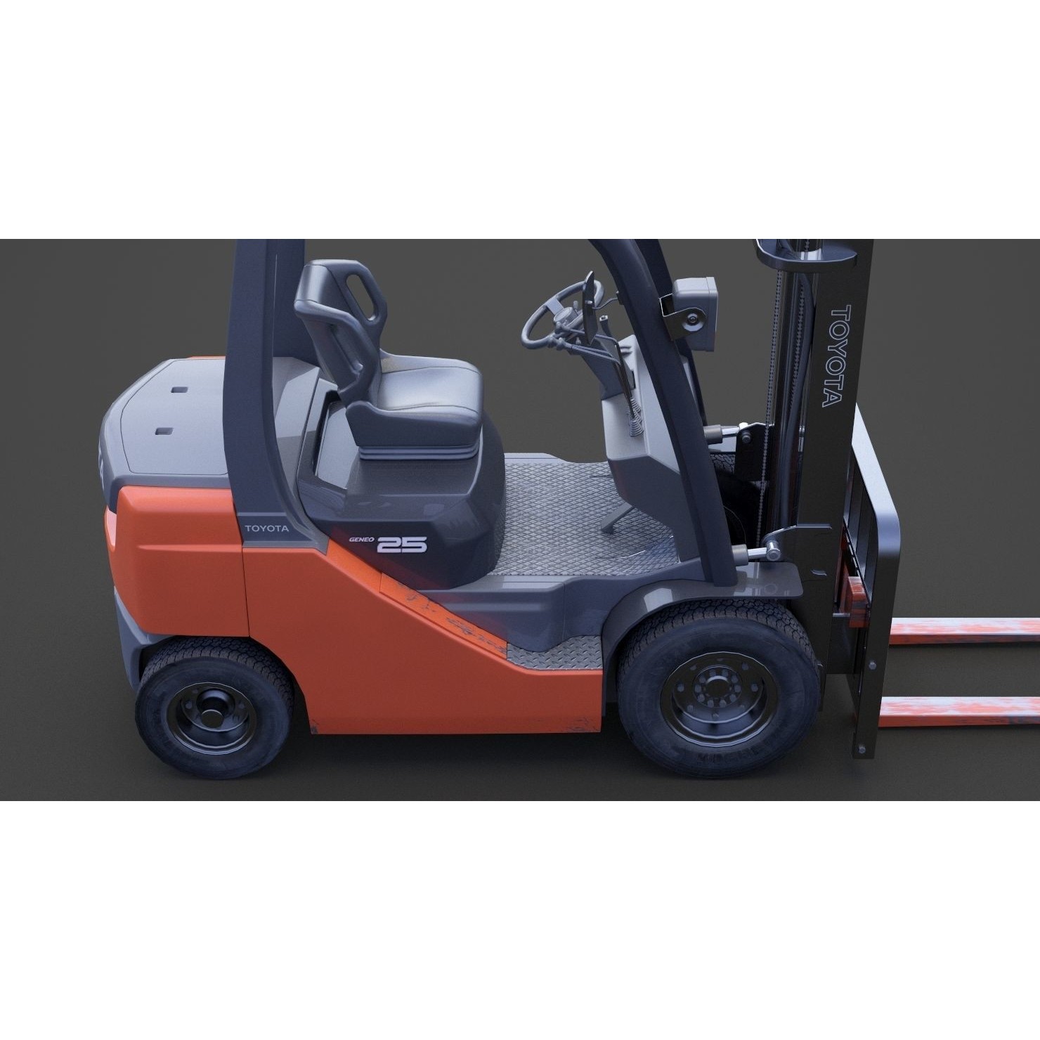 Toyota Geneo 25 Forklift - Game-Ready 3D Model - View 21