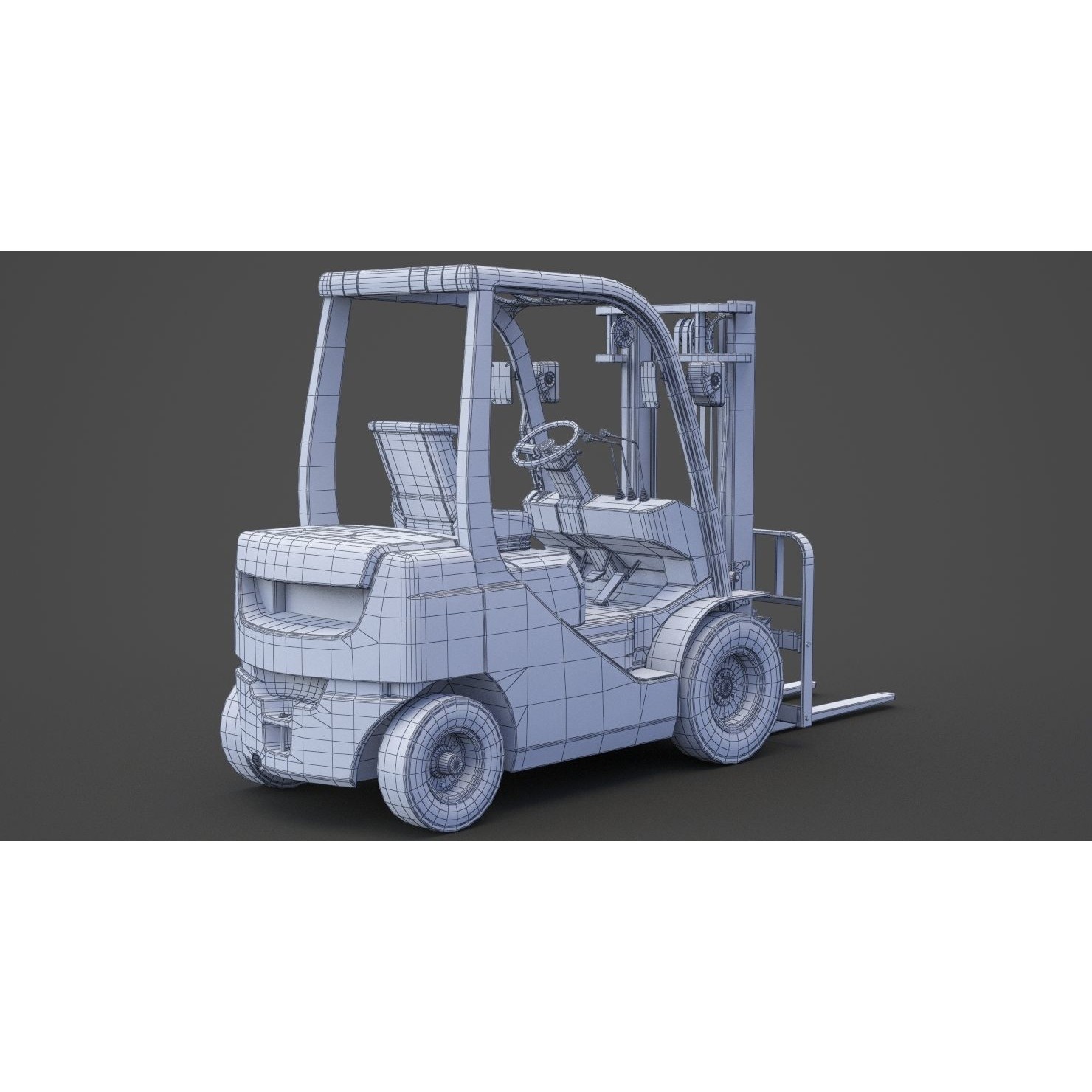 Toyota Geneo 25 Forklift - Game-Ready 3D Model - View 25
