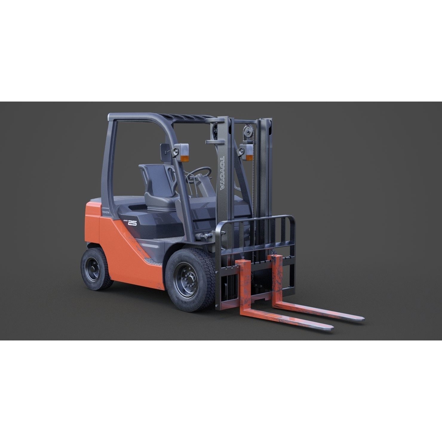 Toyota Geneo 25 Forklift - Game-Ready 3D Model - View 4