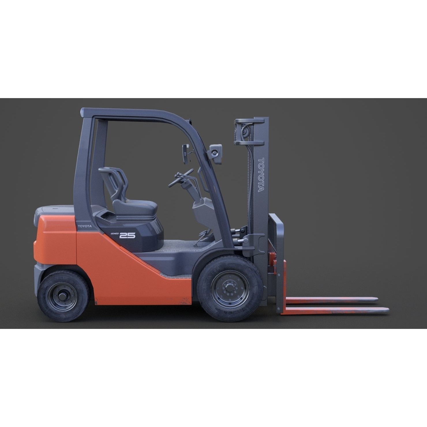 Toyota Geneo 25 Forklift - Game-Ready 3D Model - View 5