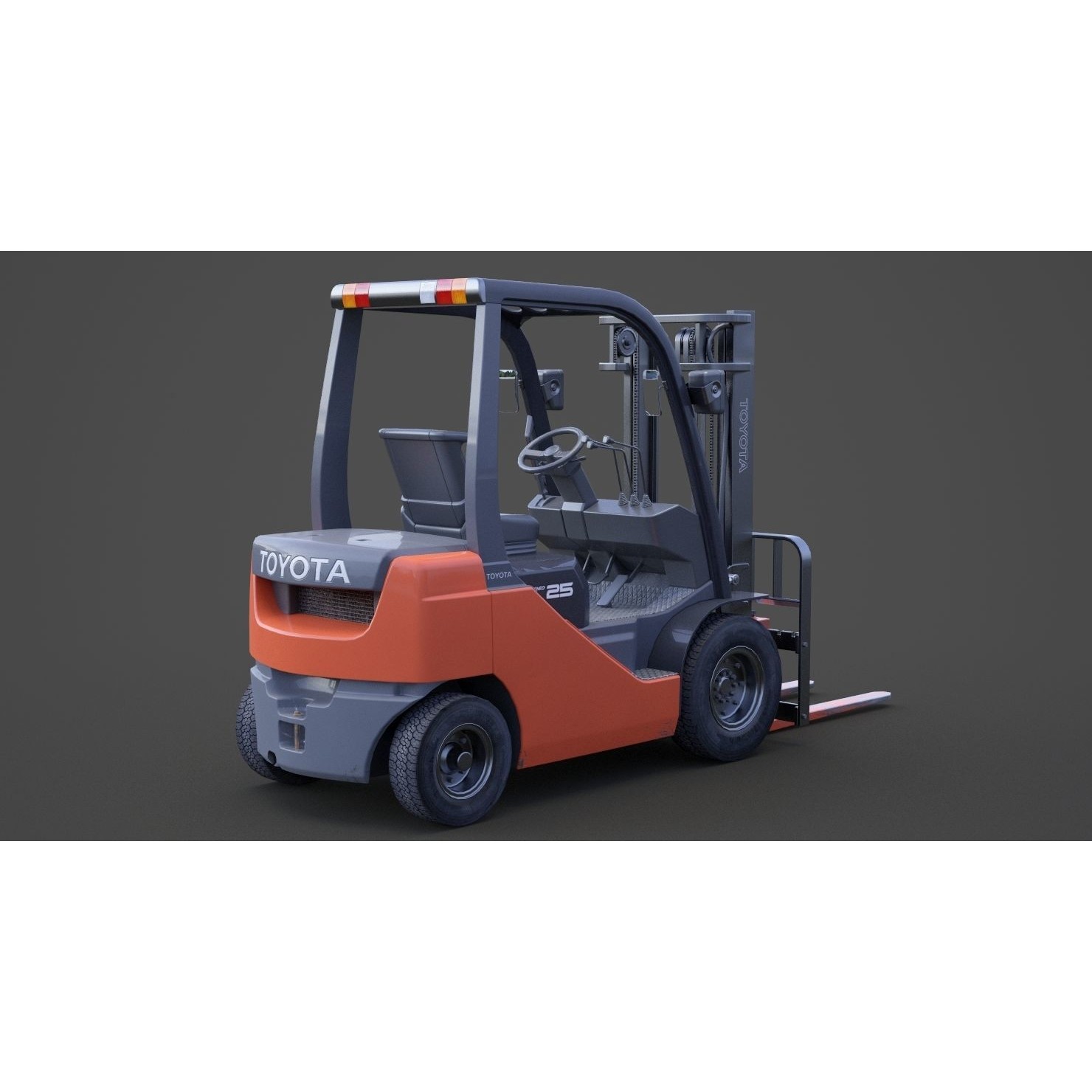 Toyota Geneo 25 Forklift - Game-Ready 3D Model - View 6