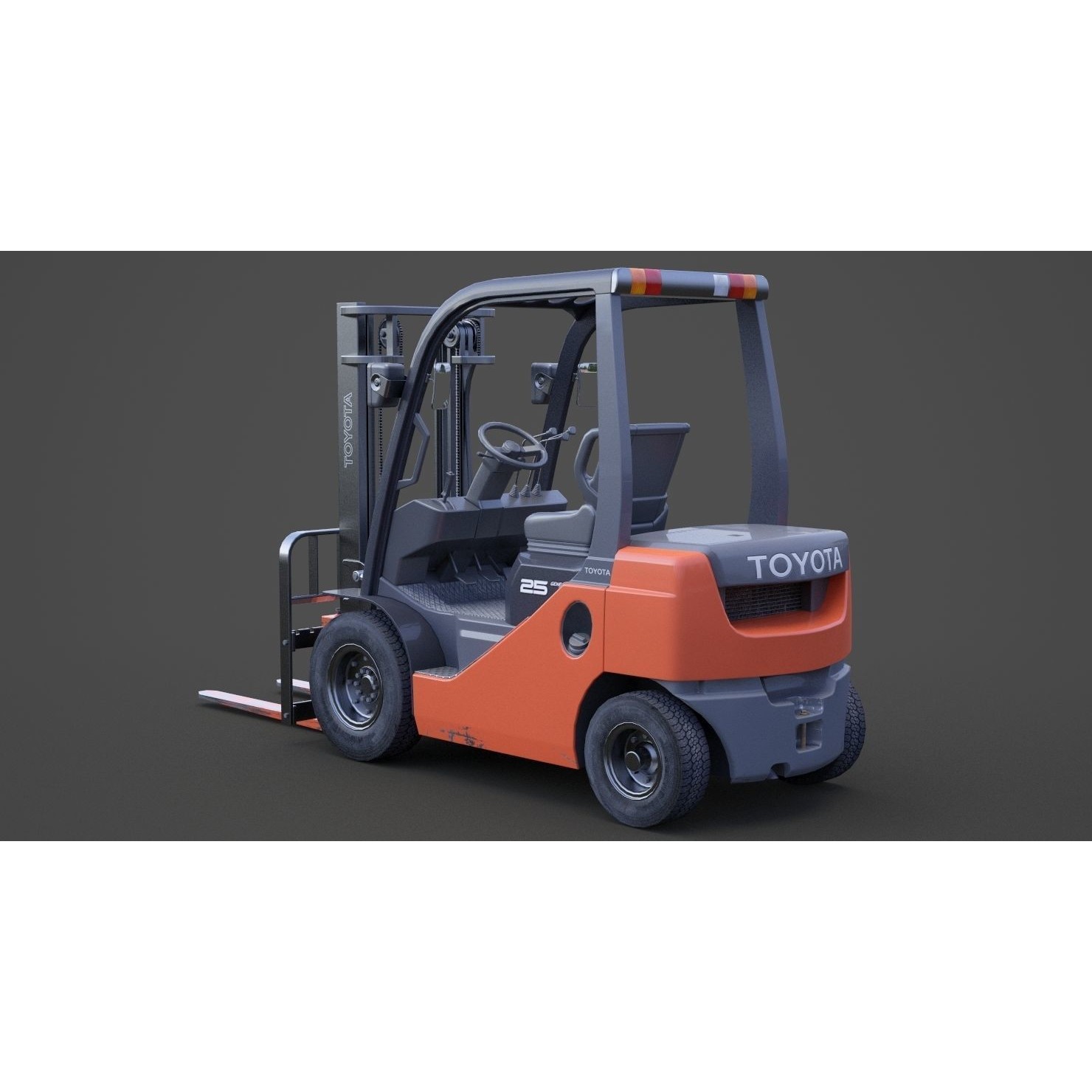 Toyota Geneo 25 Forklift - Game-Ready 3D Model - View 8