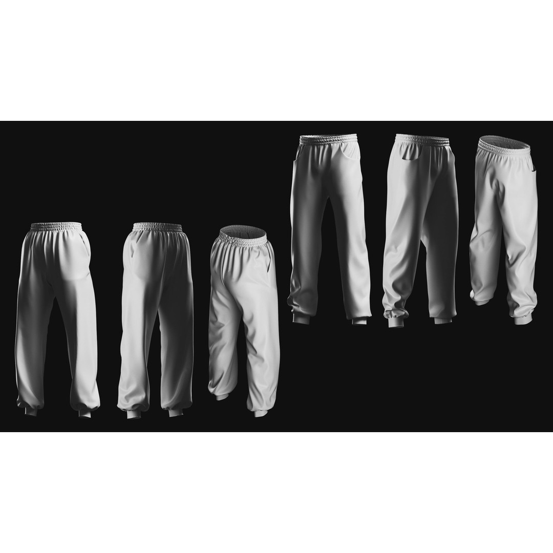 Basemesh Pants 3D Model – High Poly Clothing Collection, FBX, OBJ - View 26