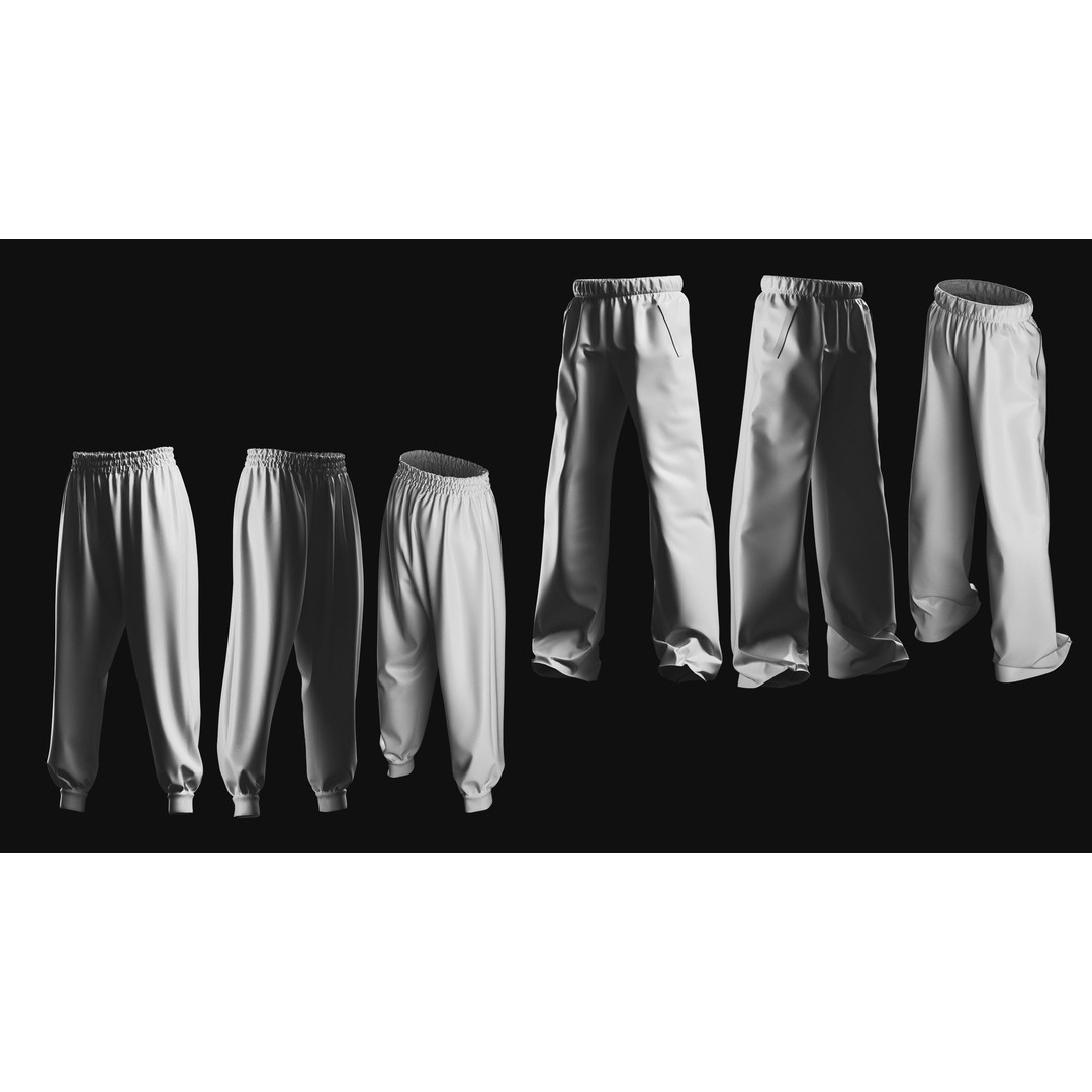 Basemesh Pants 3D Model – High Poly Clothing Collection, FBX, OBJ - View 4