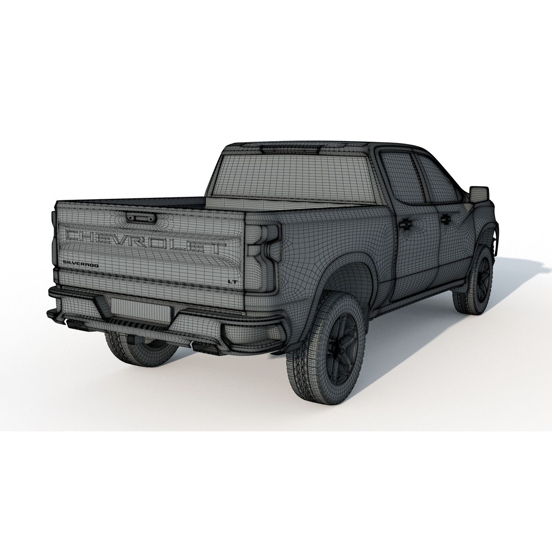 Chevrolet Silverado 3D Model – Detailed SUV Asset, FBX, OBJ