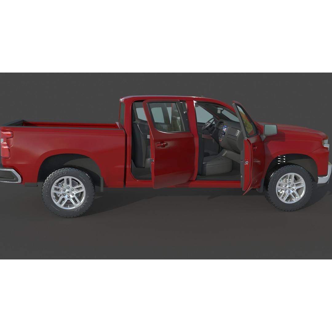 Chevrolet Silverado 3D Model – Detailed SUV Asset, FBX, OBJ - View 12