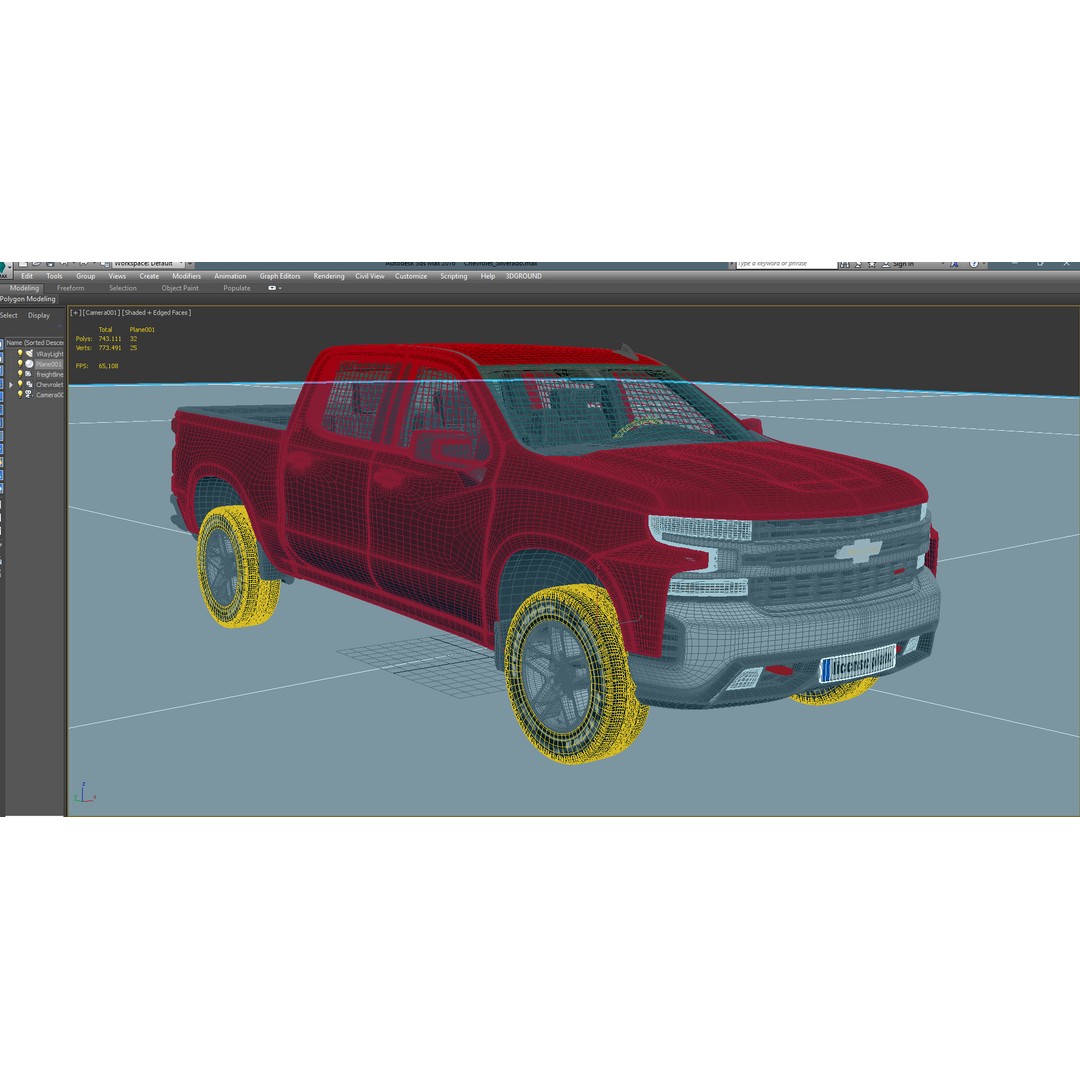 Chevrolet Silverado 3D Model – Detailed SUV Asset, FBX, OBJ - View 13
