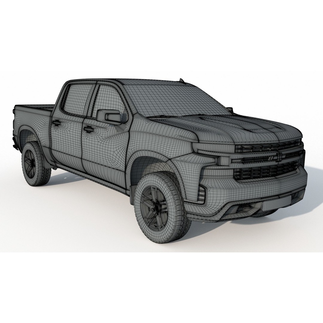 Chevrolet Silverado 3D Model – Detailed SUV Asset, FBX, OBJ - View 14