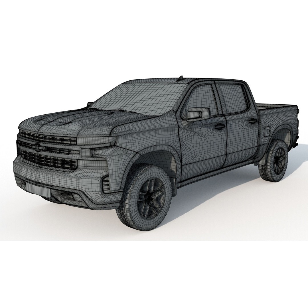 Chevrolet Silverado 3D Model – Detailed SUV Asset, FBX, OBJ - View 16