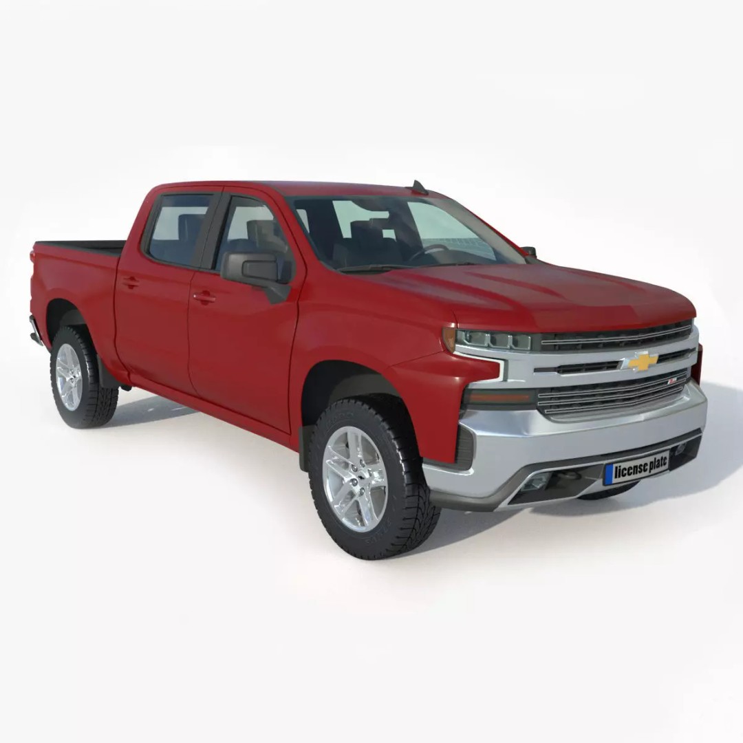 Chevrolet Silverado 3D Model – Detailed SUV Asset, FBX, OBJ - View 2