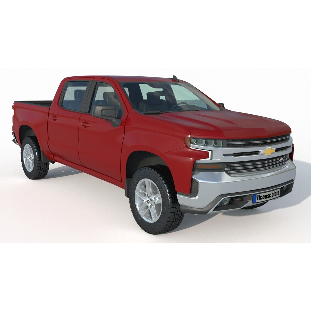 Chevrolet Silverado 3D Model – Detailed SUV Asset, FBX, OBJ - View 3