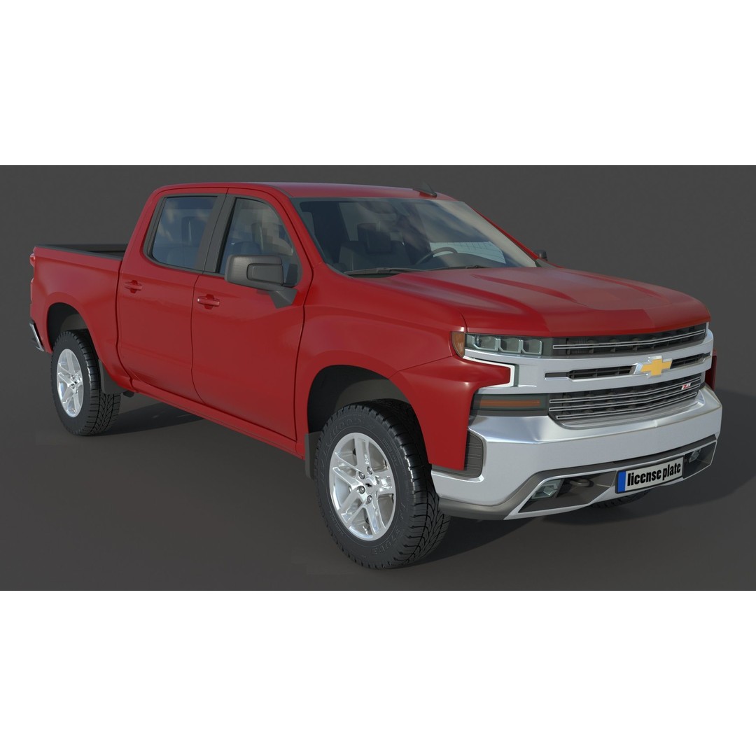 Chevrolet Silverado 3D Model – Detailed SUV Asset, FBX, OBJ - View 4