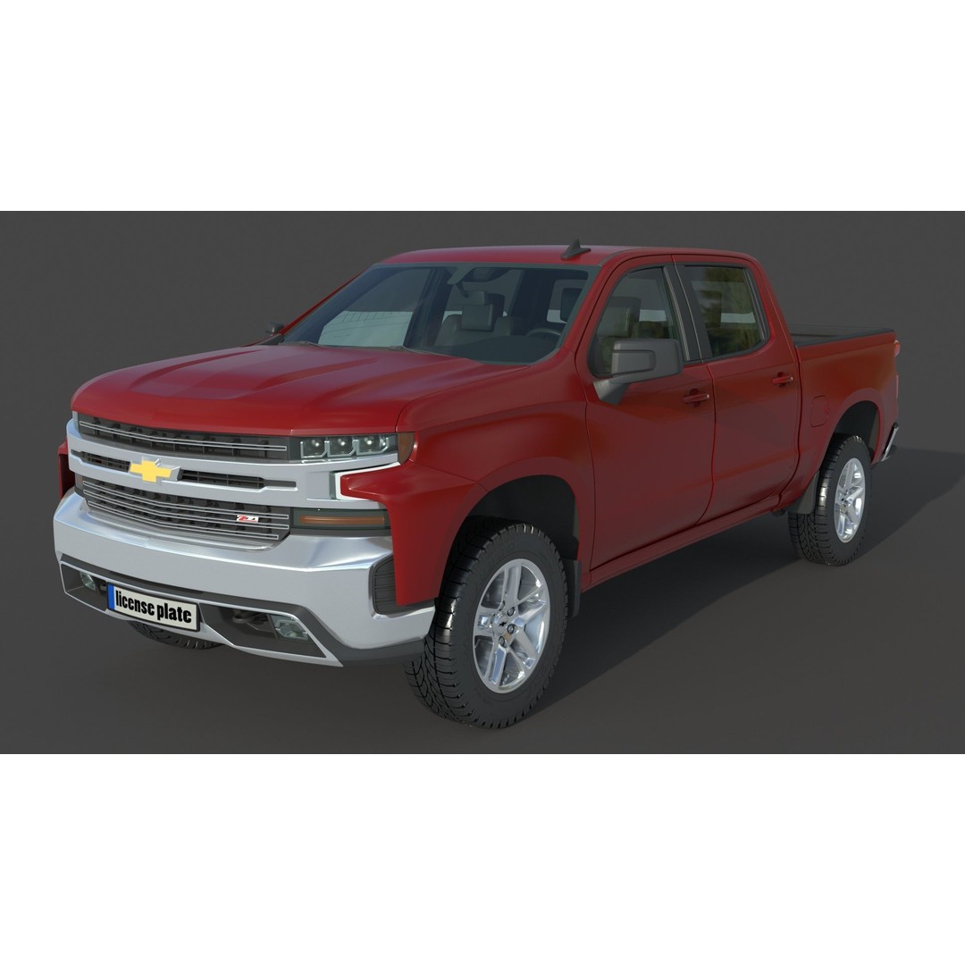 Chevrolet Silverado 3D Model – Detailed SUV Asset, FBX, OBJ - View 6