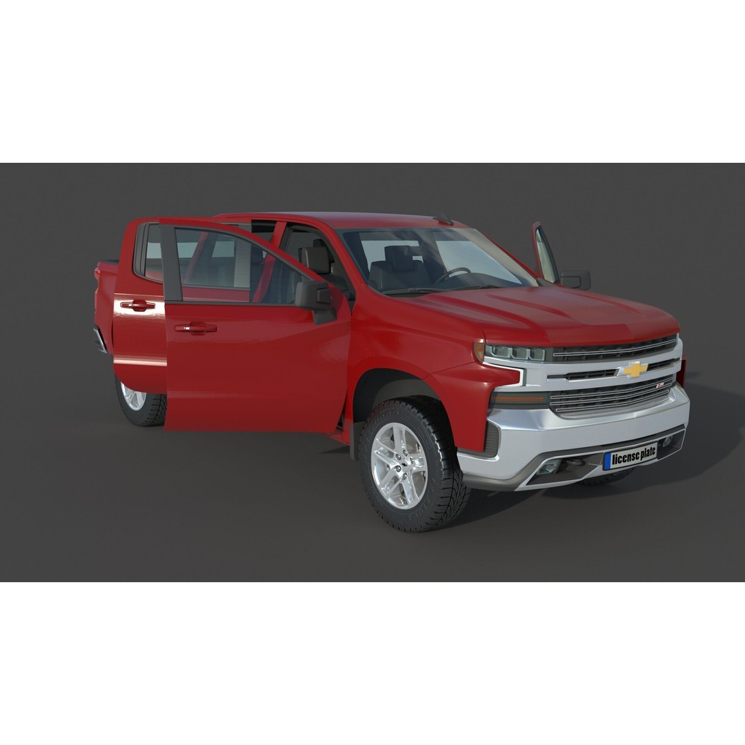 Chevrolet Silverado 3D Model – Detailed SUV Asset, FBX, OBJ - View 9