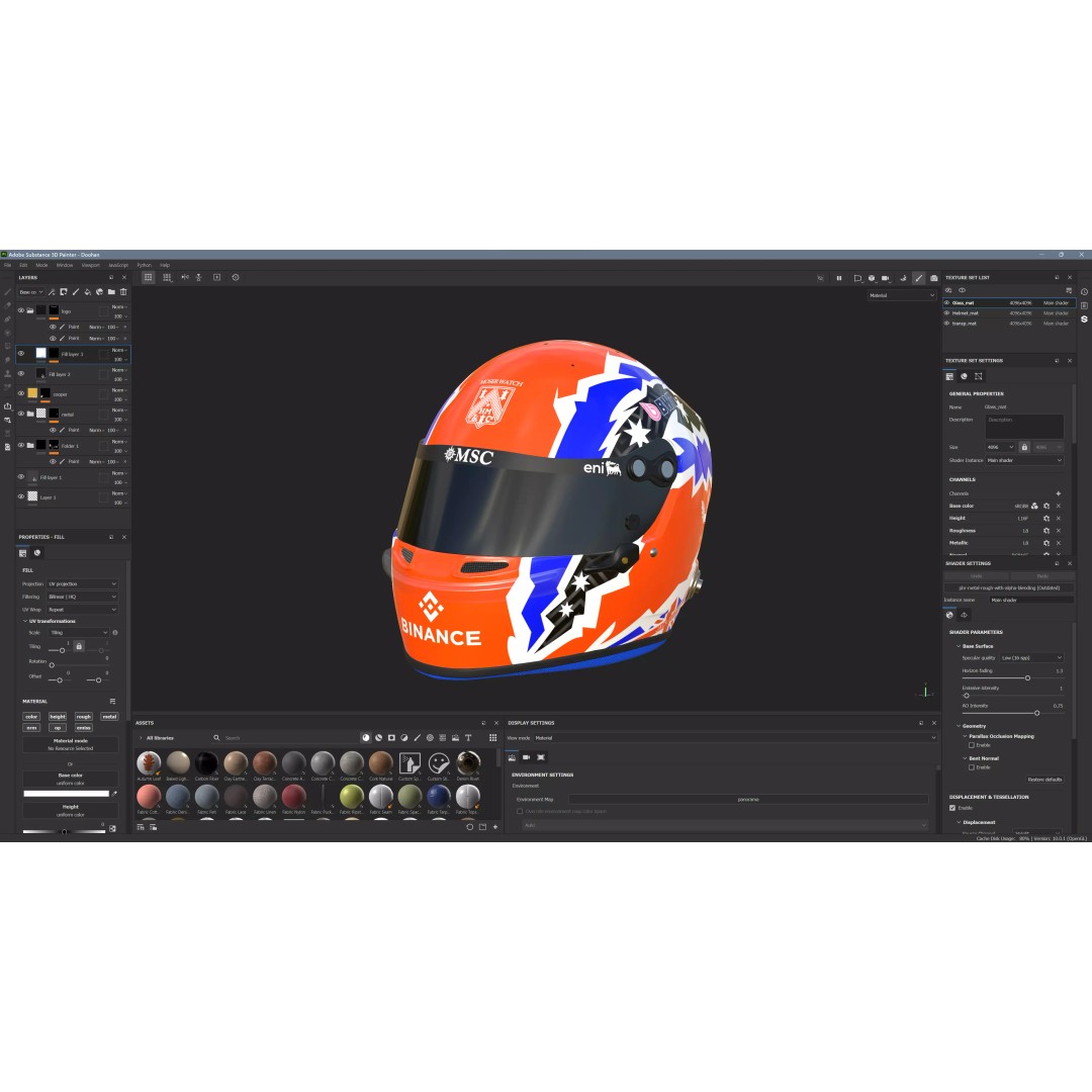 Jack Doohan Helmet 2025 3D Model – High Detail PBR Asset, FBX, OBJ, Blender - View 13