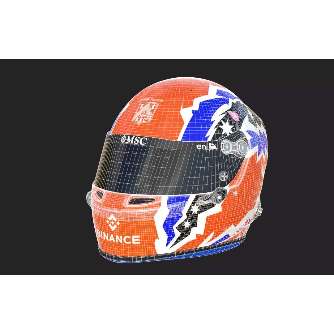 Jack Doohan Helmet 2025 3D Model – High Detail PBR Asset, FBX, OBJ, Blender - View 14