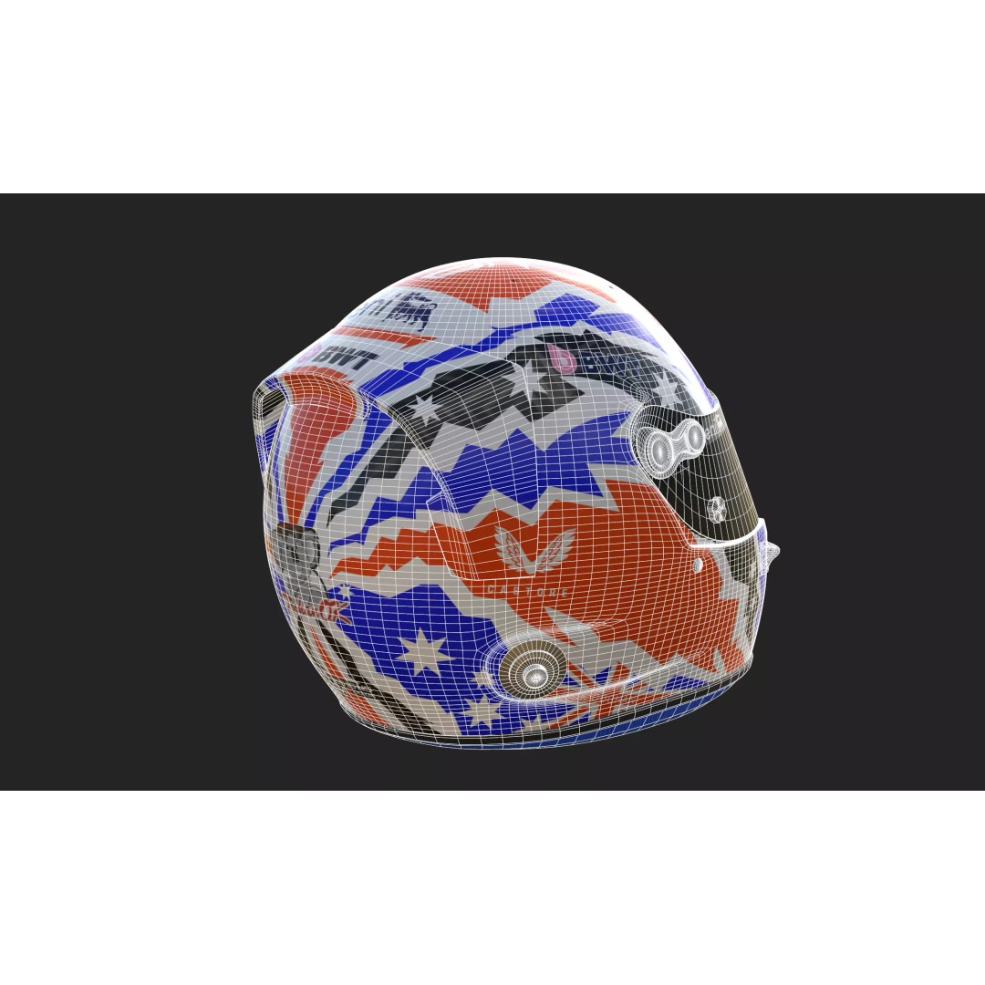Jack Doohan Helmet 2025 3D Model – High Detail PBR Asset, FBX, OBJ, Blender - View 15