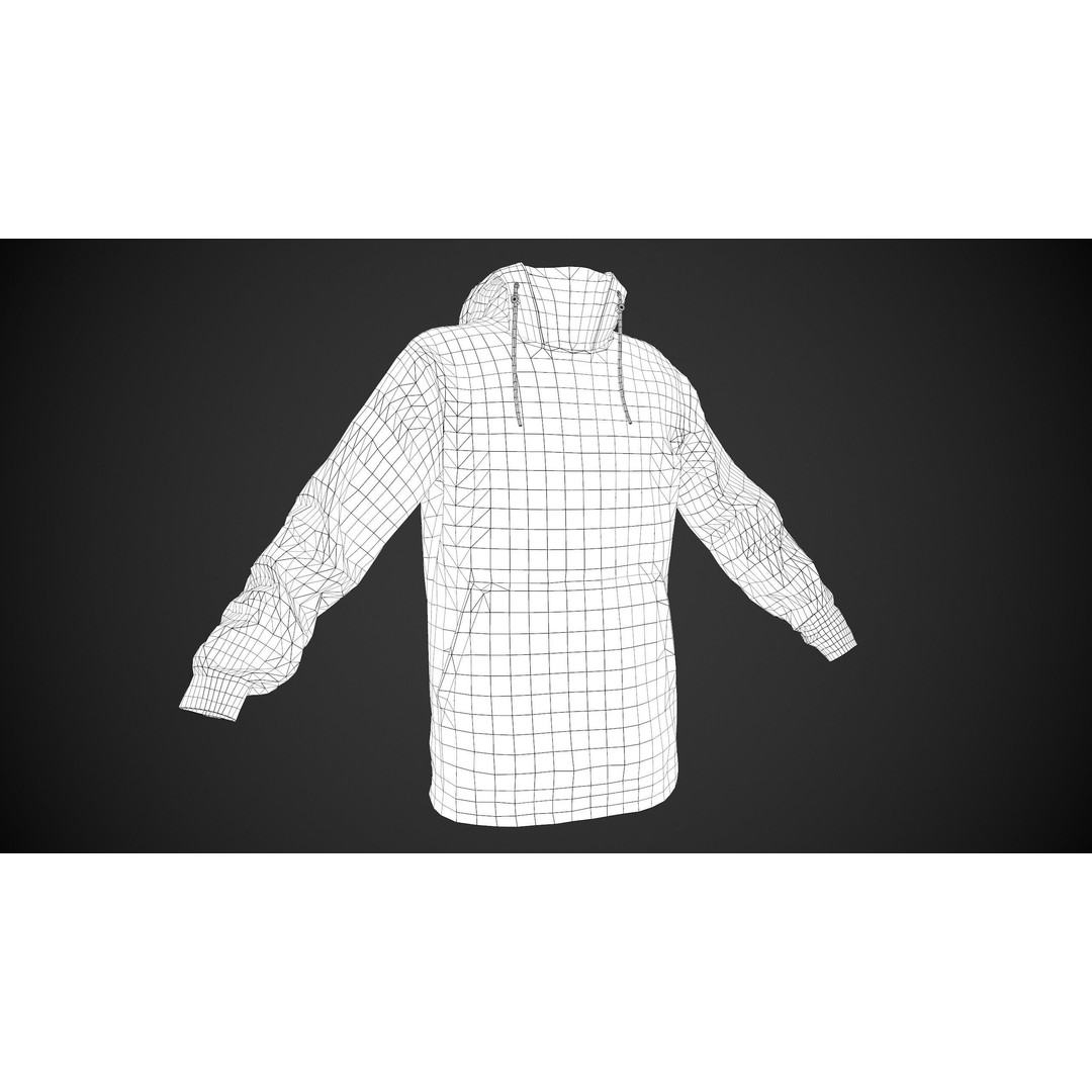 Brown Snowboard Hoodie 3D Model – Low Poly PBR Game Asset, FBX - View 11