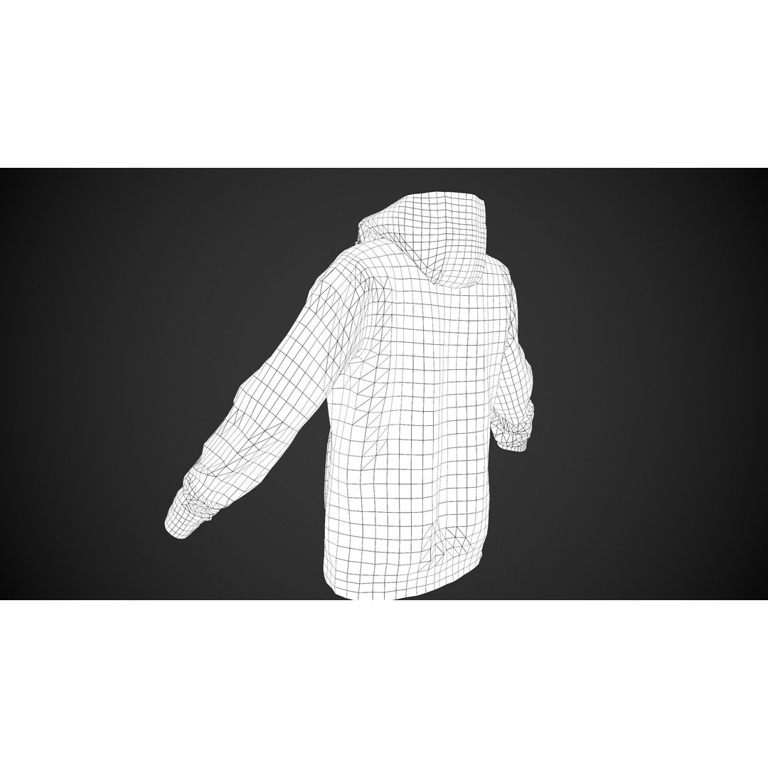 Brown Snowboard Hoodie 3D Model – Low Poly PBR Game Asset, FBX - View 13