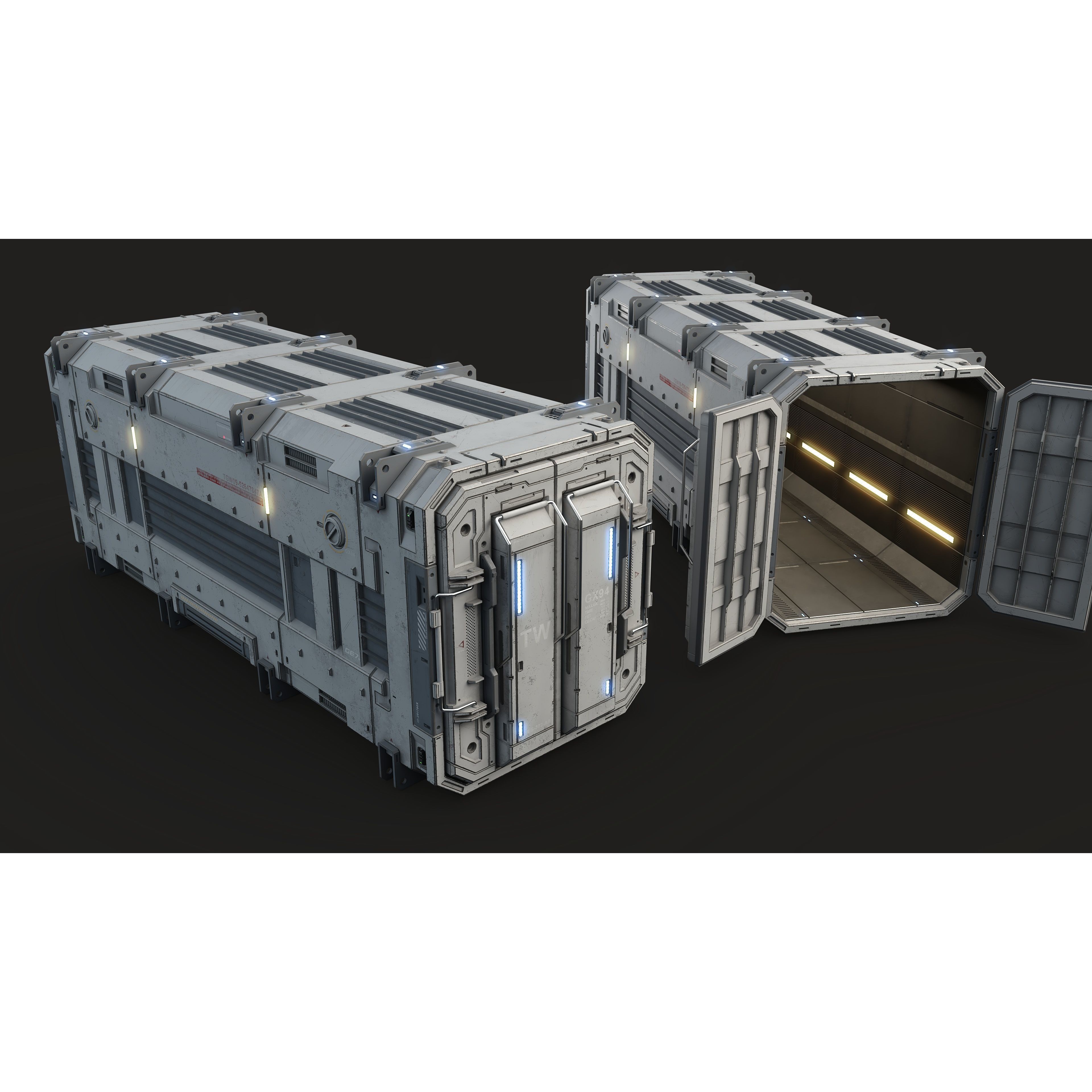 Sci-Fi Parts Kit Pack Vol 05 - Low-Poly Game-Ready 3D Model - View 10