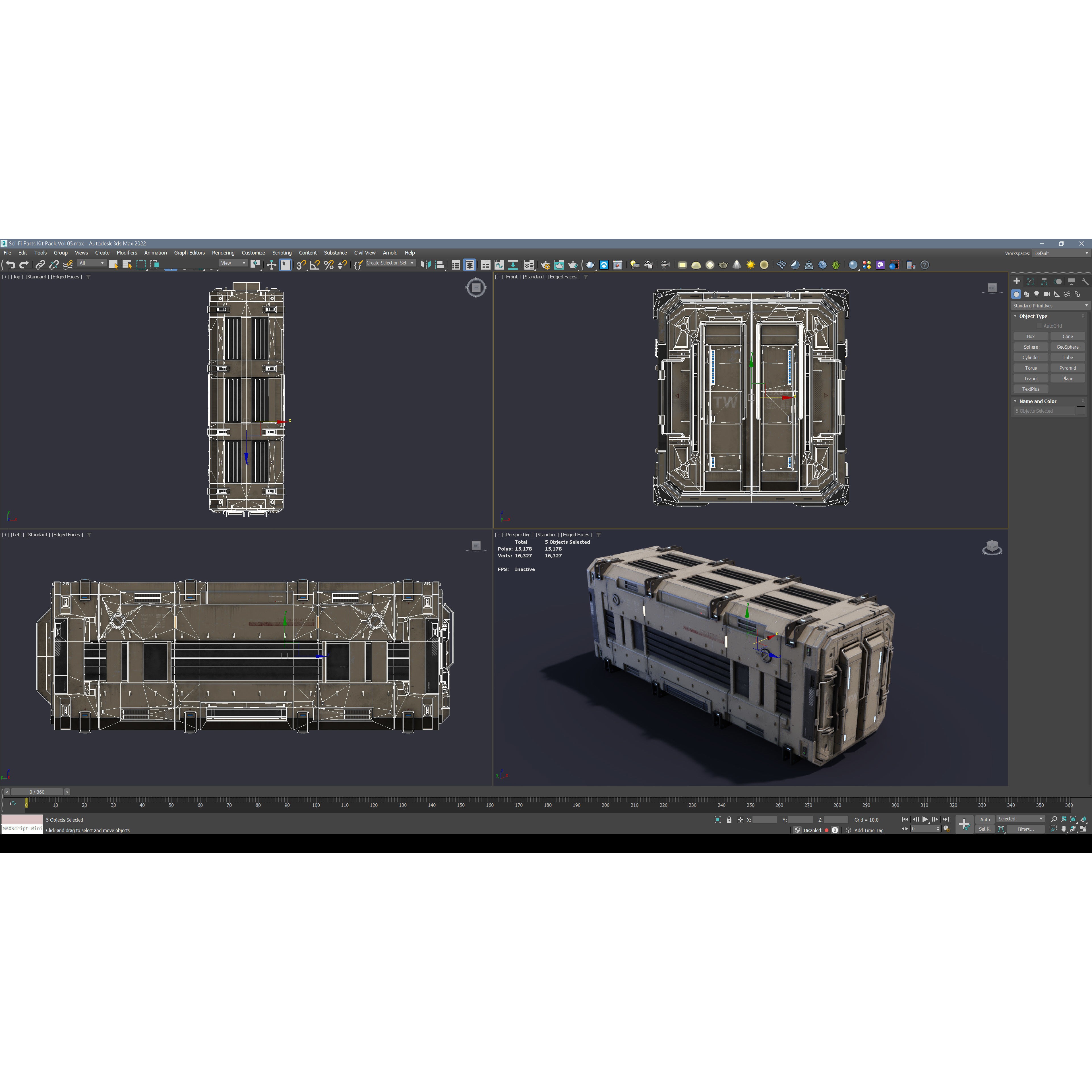 Sci-Fi Parts Kit Pack Vol 05 - Low-Poly Game-Ready 3D Model - View 12