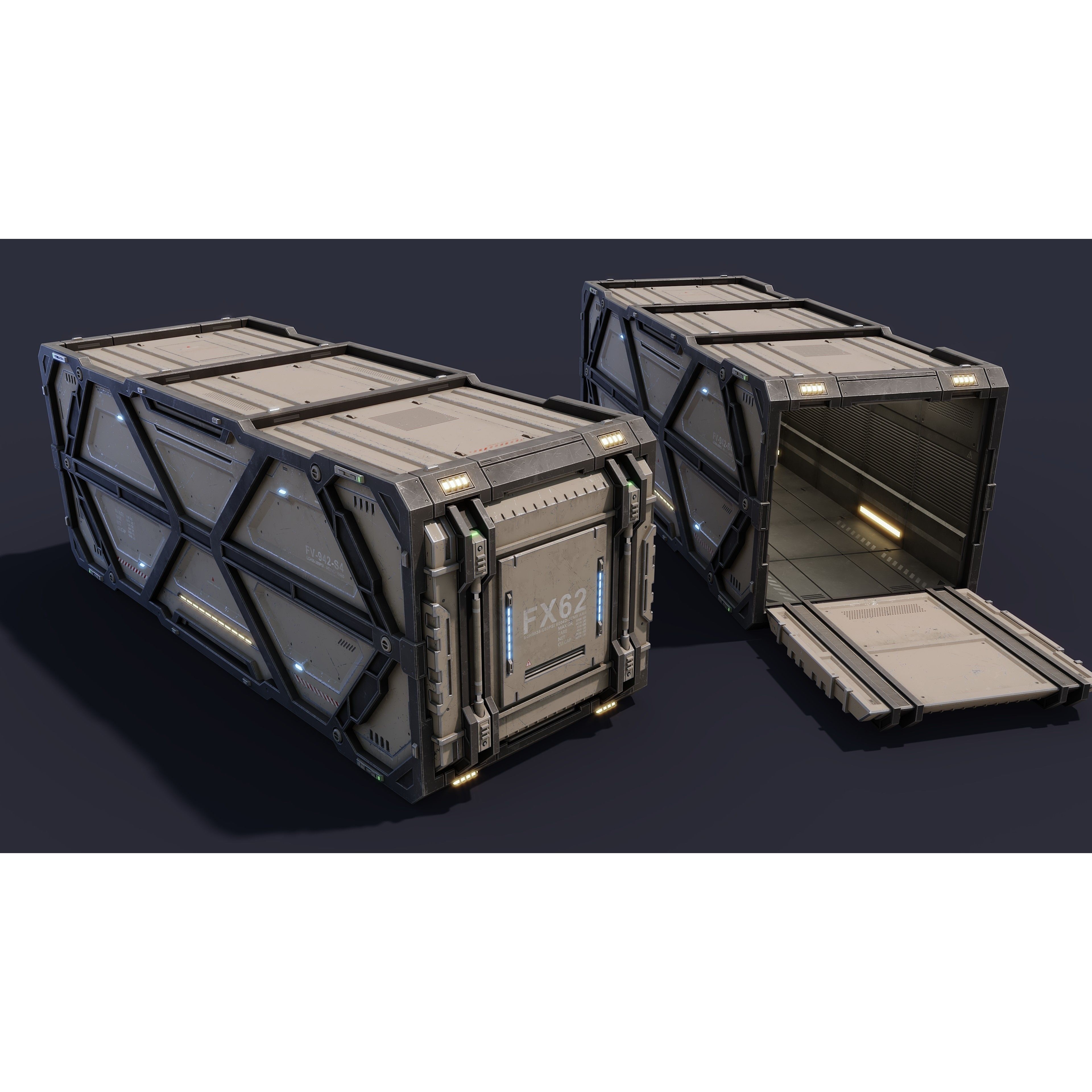 Sci-Fi Parts Kit Pack Vol 05 - Low-Poly Game-Ready 3D Model - View 17