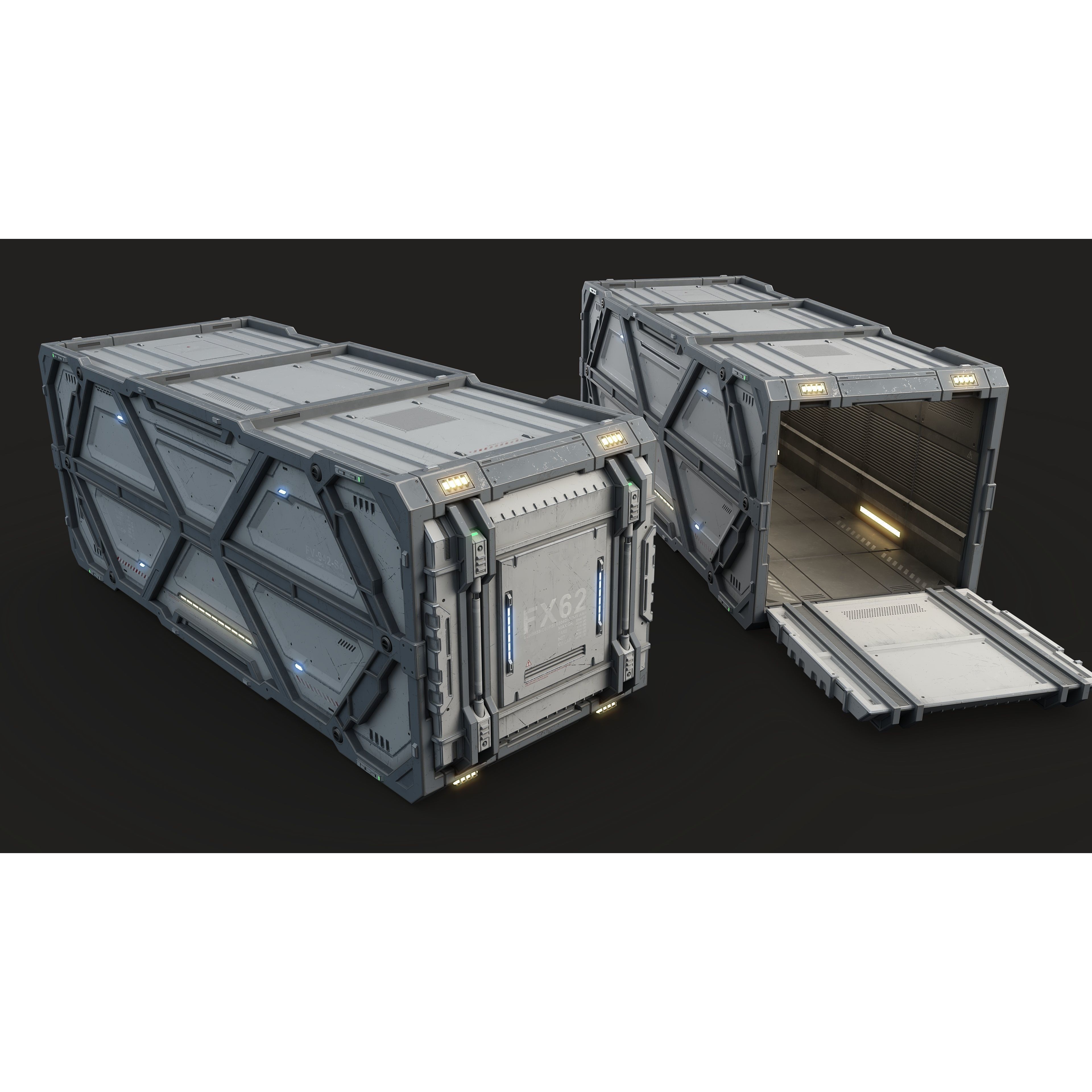 Sci-Fi Parts Kit Pack Vol 05 - Low-Poly Game-Ready 3D Model - View 18