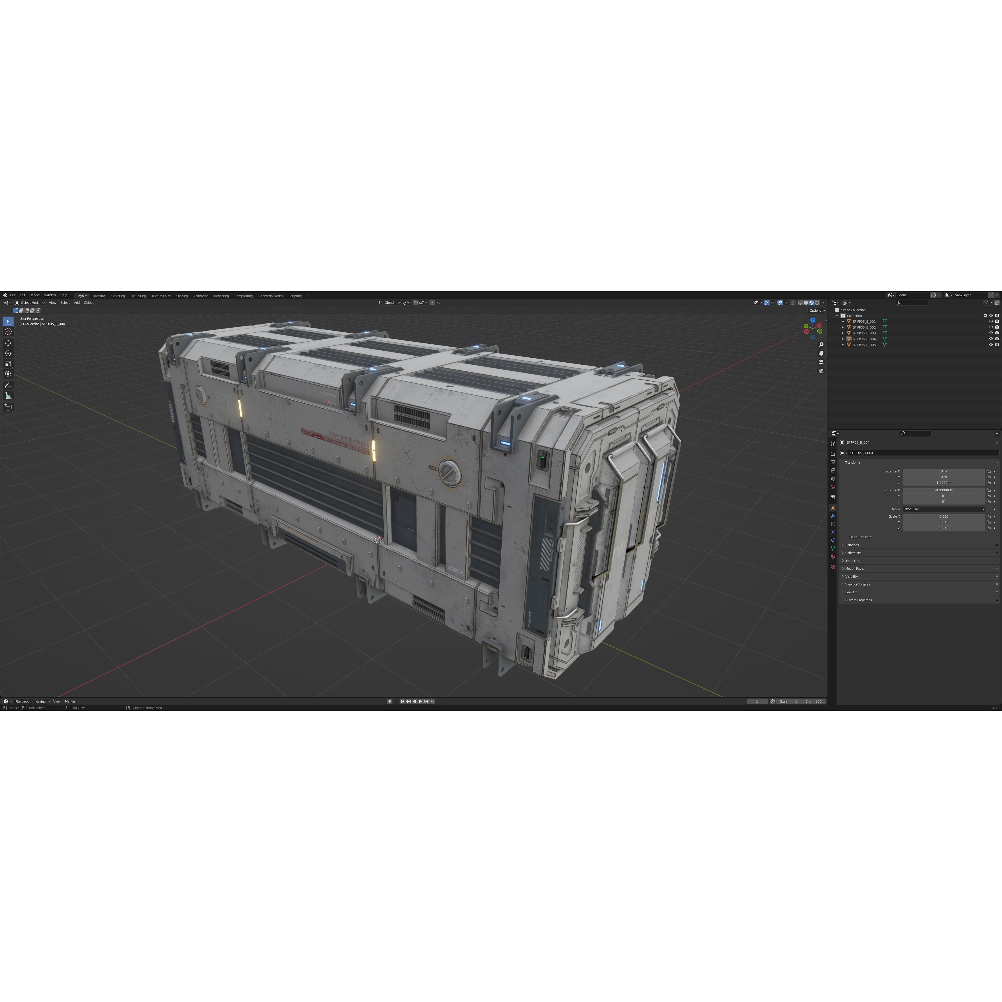 Sci-Fi Parts Kit Pack Vol 05 - Low-Poly Game-Ready 3D Model - View 33