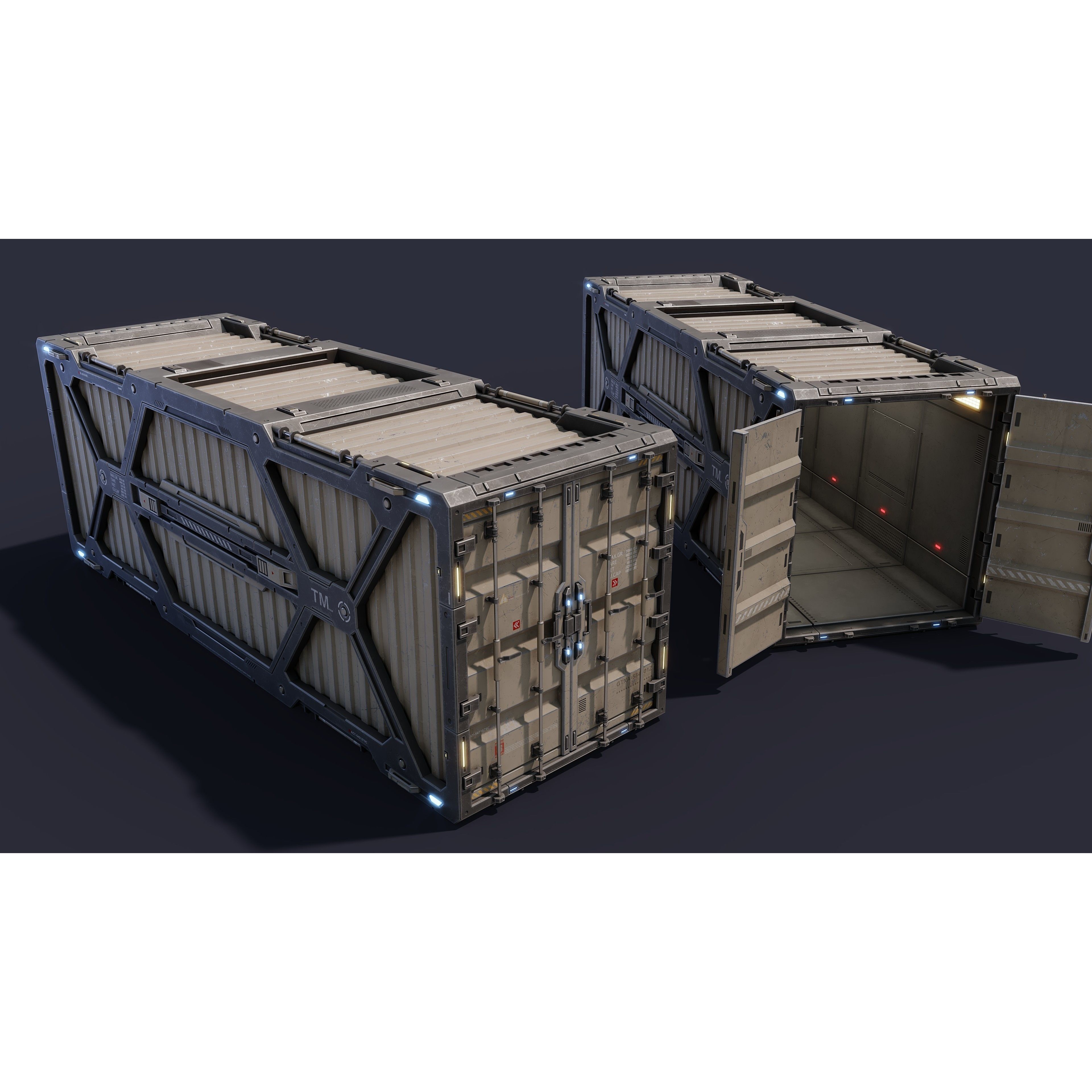 Sci-Fi Parts Kit Pack Vol 05 - Low-Poly Game-Ready 3D Model - View 5