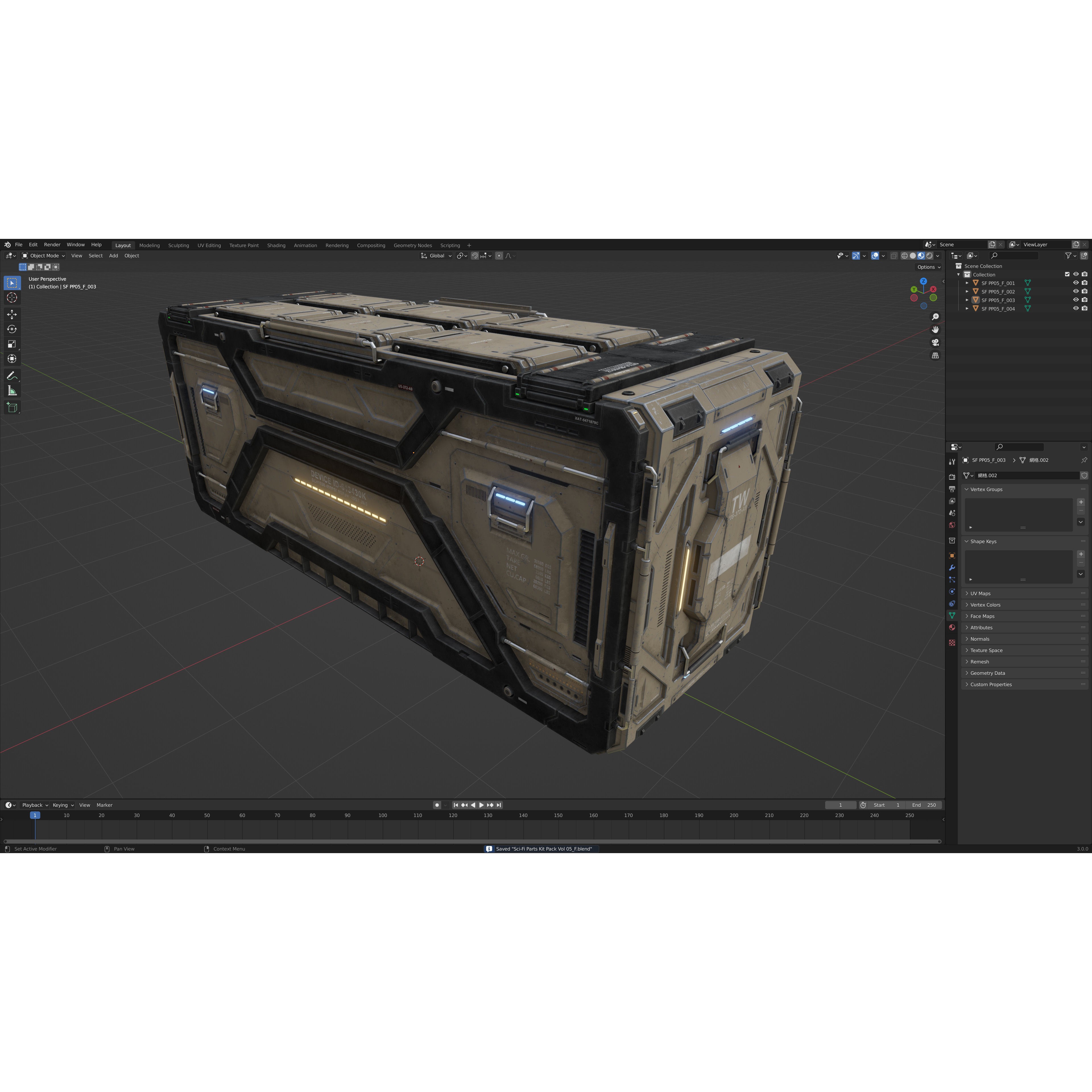 Sci-Fi Parts Kit Pack Vol 05 - Low-Poly Game-Ready 3D Model - View 50