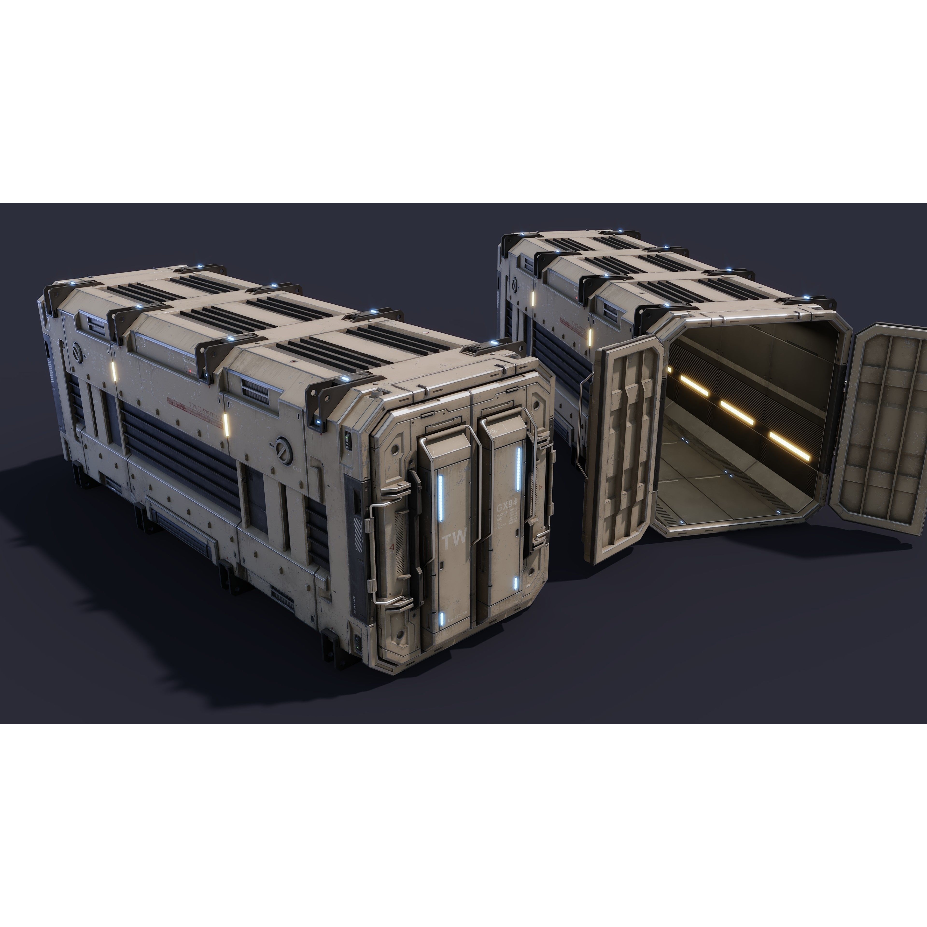 Sci-Fi Parts Kit Pack Vol 05 - Low-Poly Game-Ready 3D Model - View 9