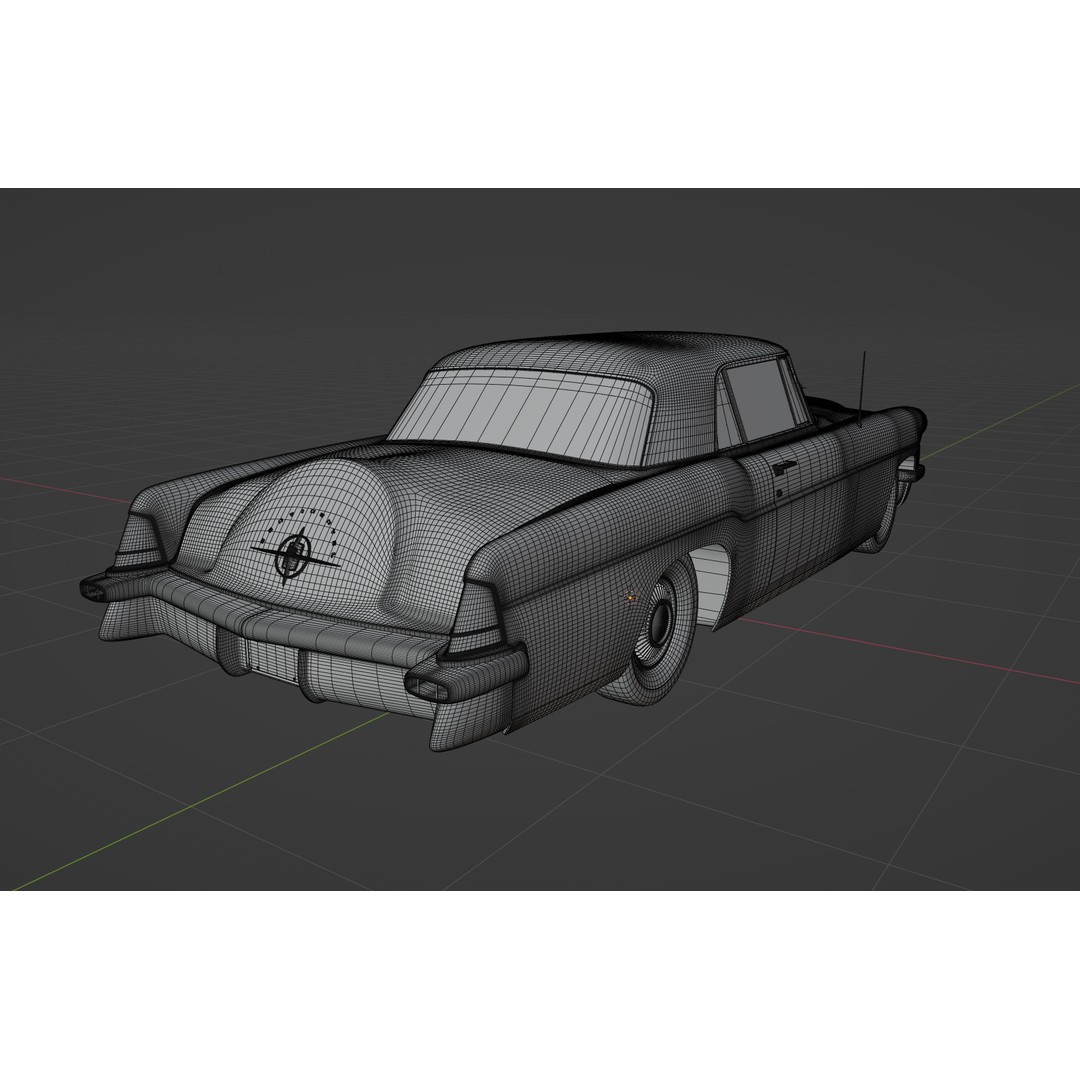 1956 Lincoln Continental Mark II 3D Model – Hi-Poly PBR Asset, Blender, FBX, OBJ