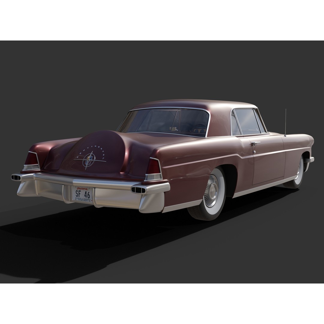 1956 Lincoln Continental Mark II 3D Model – Hi-Poly PBR Asset, Blender, FBX, OBJ - View 10