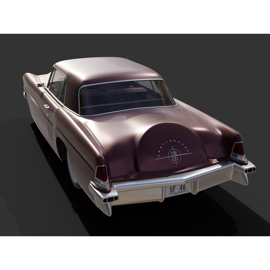 1956 Lincoln Continental Mark II 3D Model – Hi-Poly PBR Asset, Blender, FBX, OBJ - View 12