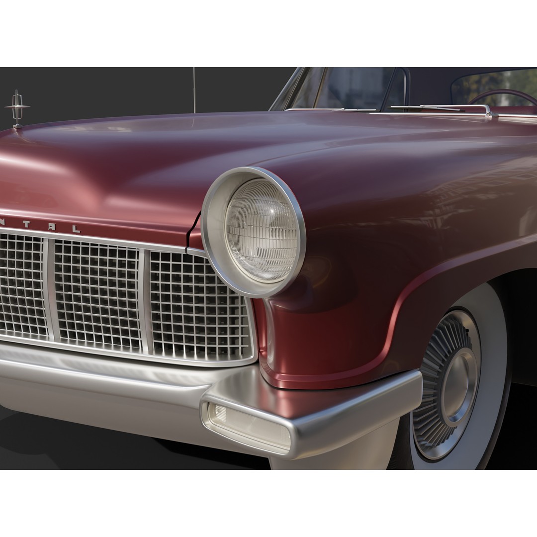 1956 Lincoln Continental Mark II 3D Model – Hi-Poly PBR Asset, Blender, FBX, OBJ - View 13