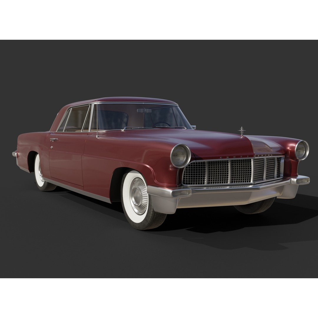 1956 Lincoln Continental Mark II 3D Model – Hi-Poly PBR Asset, Blender, FBX, OBJ - View 20