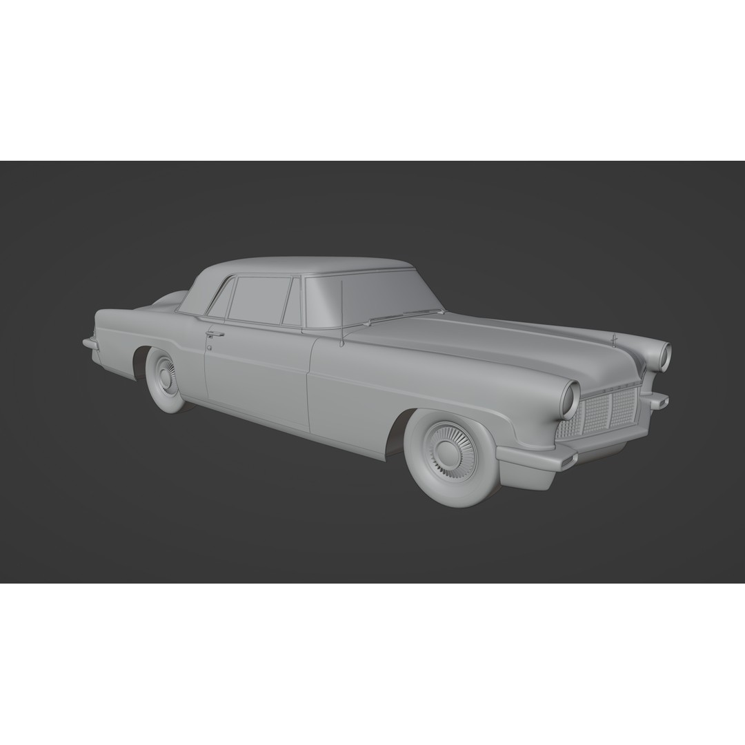 1956 Lincoln Continental Mark II 3D Model – Hi-Poly PBR Asset, Blender, FBX, OBJ - View 22