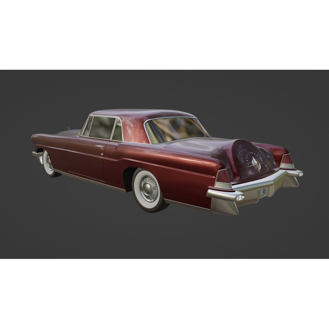 1956 Lincoln Continental Mark II 3D Model – Hi-Poly PBR Asset, Blender, FBX, OBJ - View 24