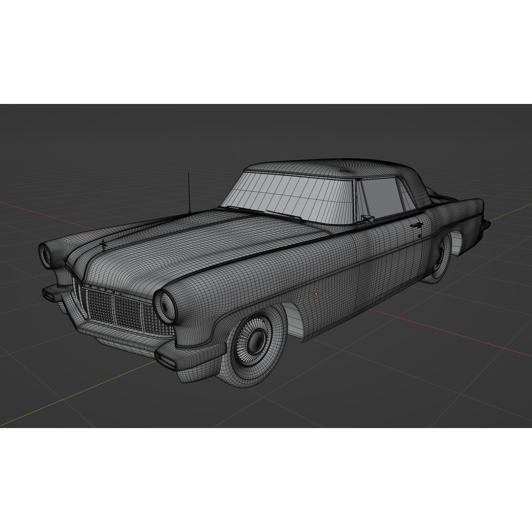 1956 Lincoln Continental Mark II 3D Model – Hi-Poly PBR Asset, Blender, FBX, OBJ - View 28