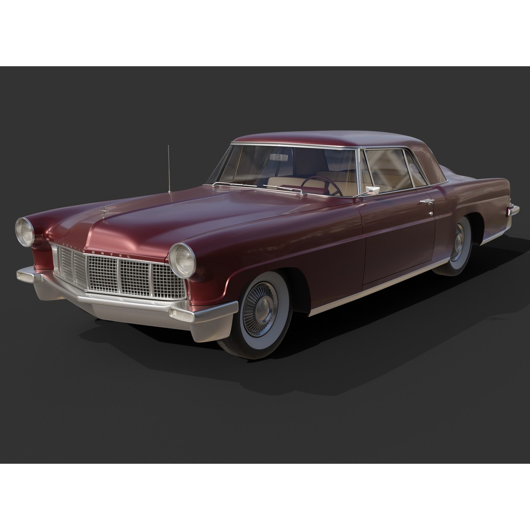 1956 Lincoln Continental Mark II 3D Model – Hi-Poly PBR Asset, Blender, FBX, OBJ - View 3
