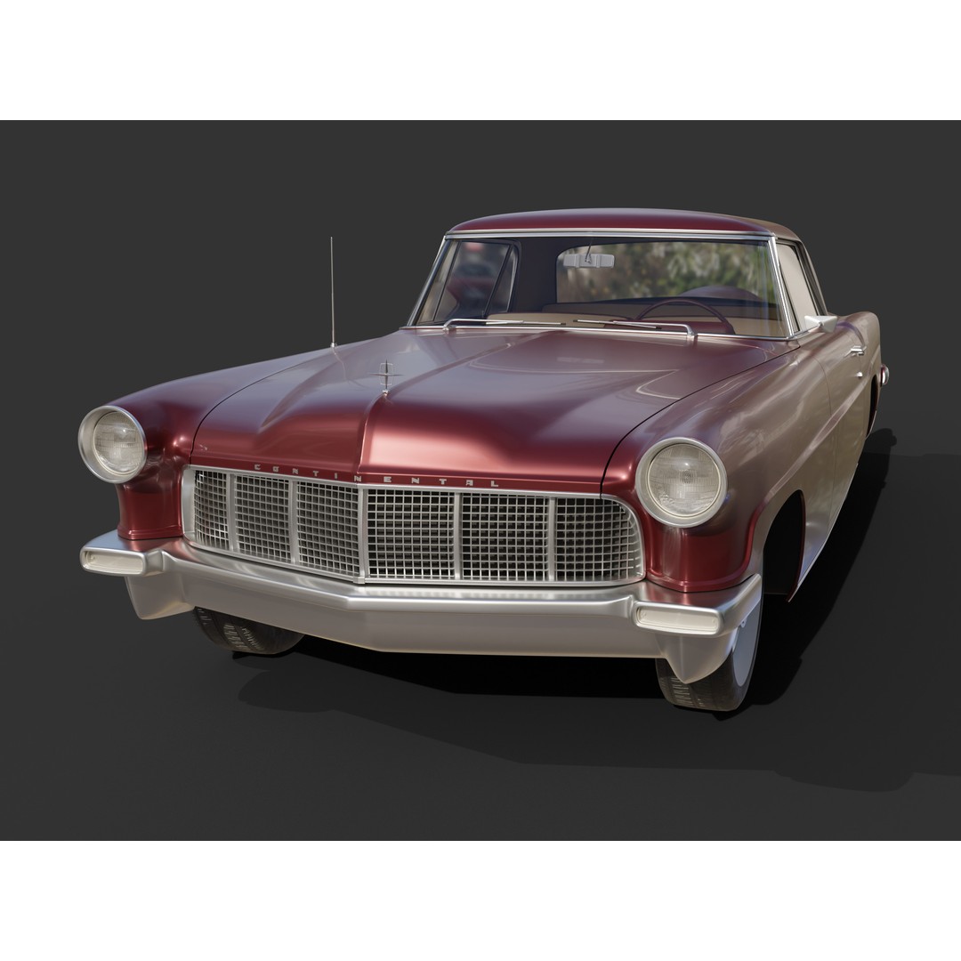 1956 Lincoln Continental Mark II 3D Model – Hi-Poly PBR Asset, Blender, FBX, OBJ - View 4
