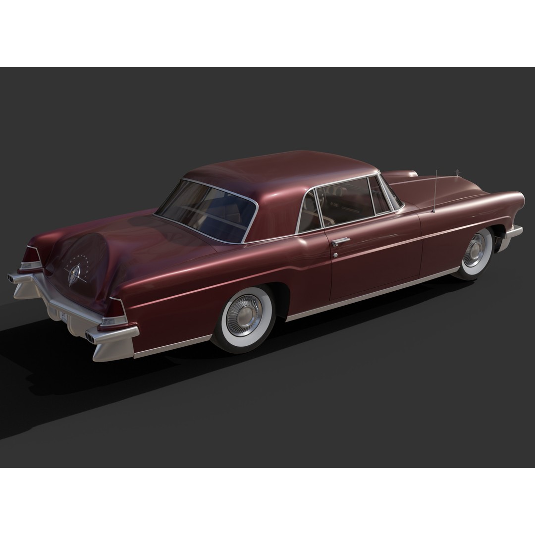 1956 Lincoln Continental Mark II 3D Model – Hi-Poly PBR Asset, Blender, FBX, OBJ - View 8