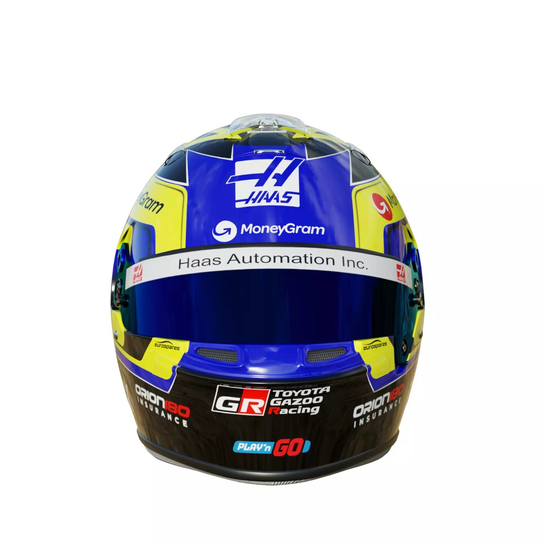 Oliver Bearman Helmet 3D Model – High Detail Game-Ready Asset, FBX/OBJ - View 10