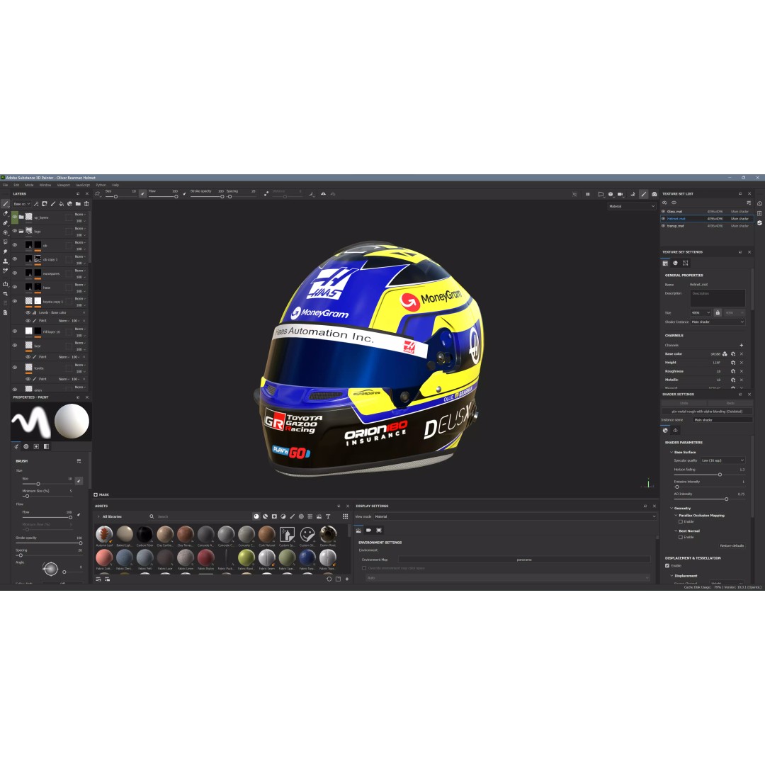 Oliver Bearman Helmet 3D Model – High Detail Game-Ready Asset, FBX/OBJ - View 15