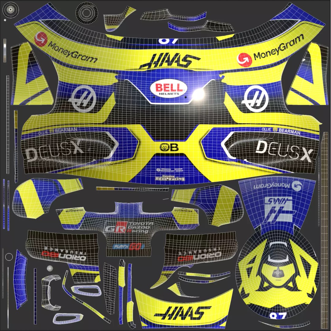 Oliver Bearman Helmet 3D Model – High Detail Game-Ready Asset, FBX/OBJ - View 18