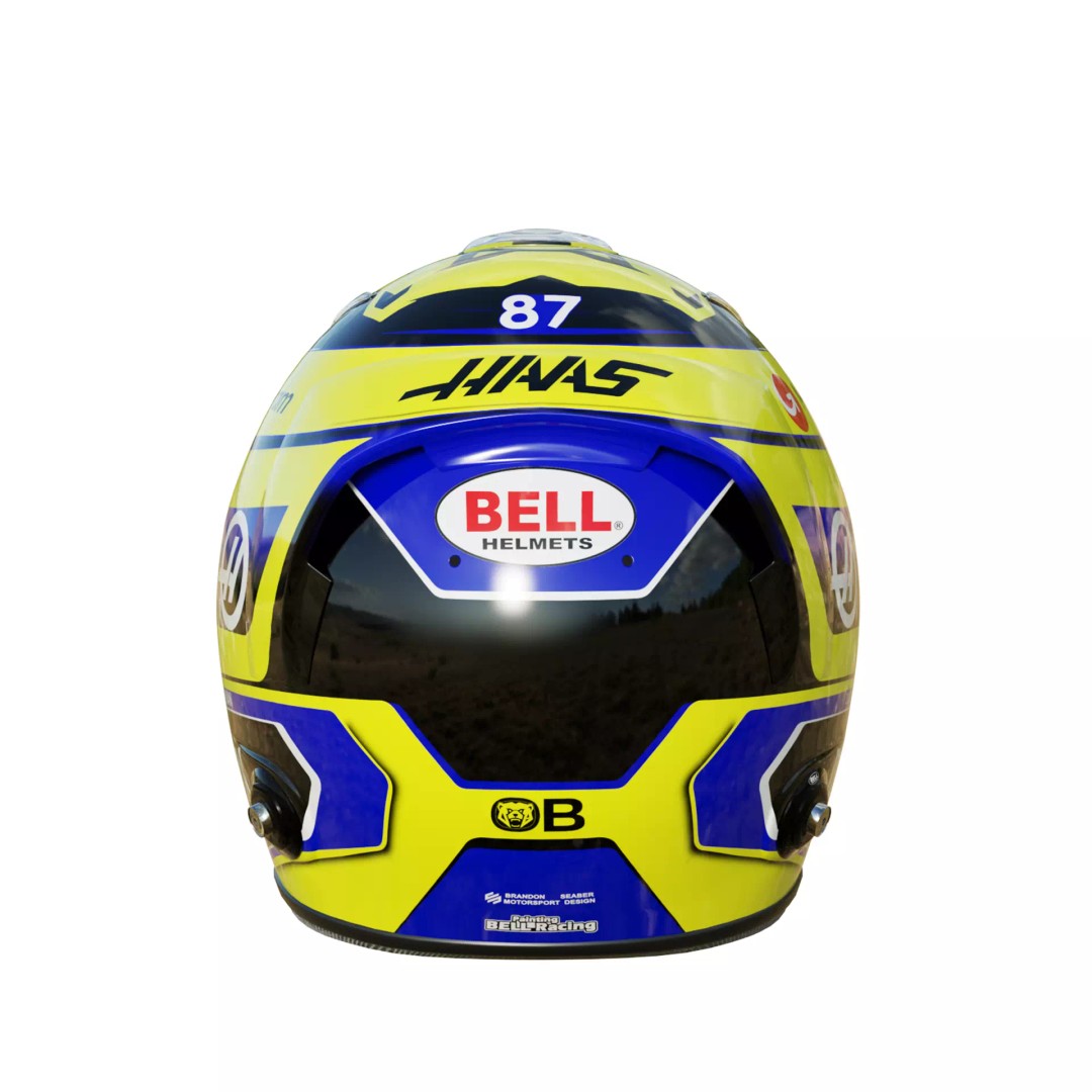 Oliver Bearman Helmet 3D Model – High Detail Game-Ready Asset, FBX/OBJ - View 6