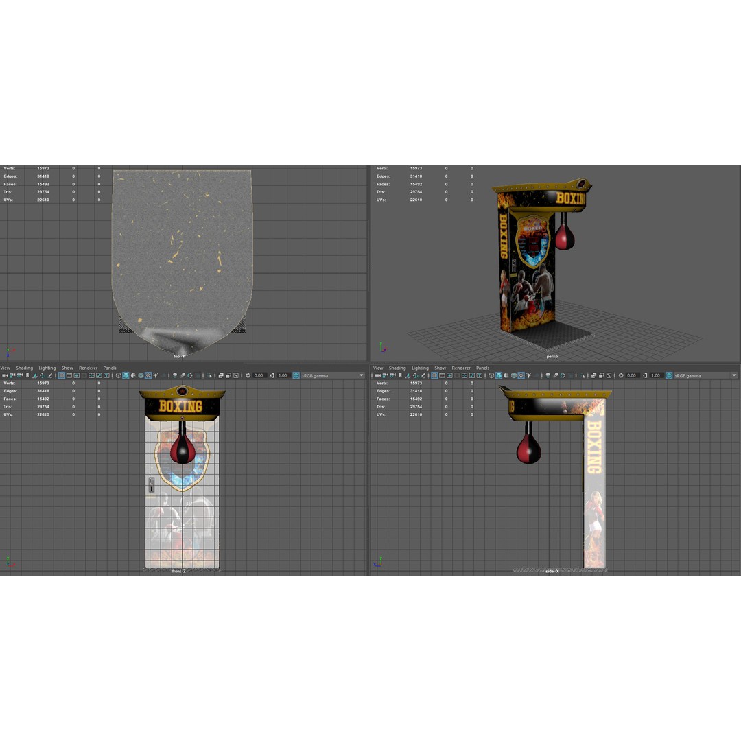 Boxer Arcade Machine 3D Model – High Poly Game Asset, FBX, PBR Textures - View 10