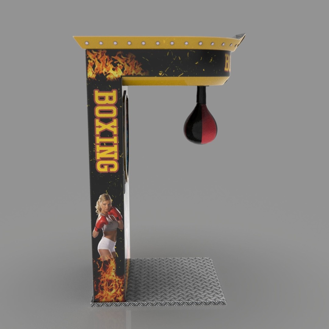 Boxer Arcade Machine 3D Model – High Poly Game Asset, FBX, PBR Textures - View 18