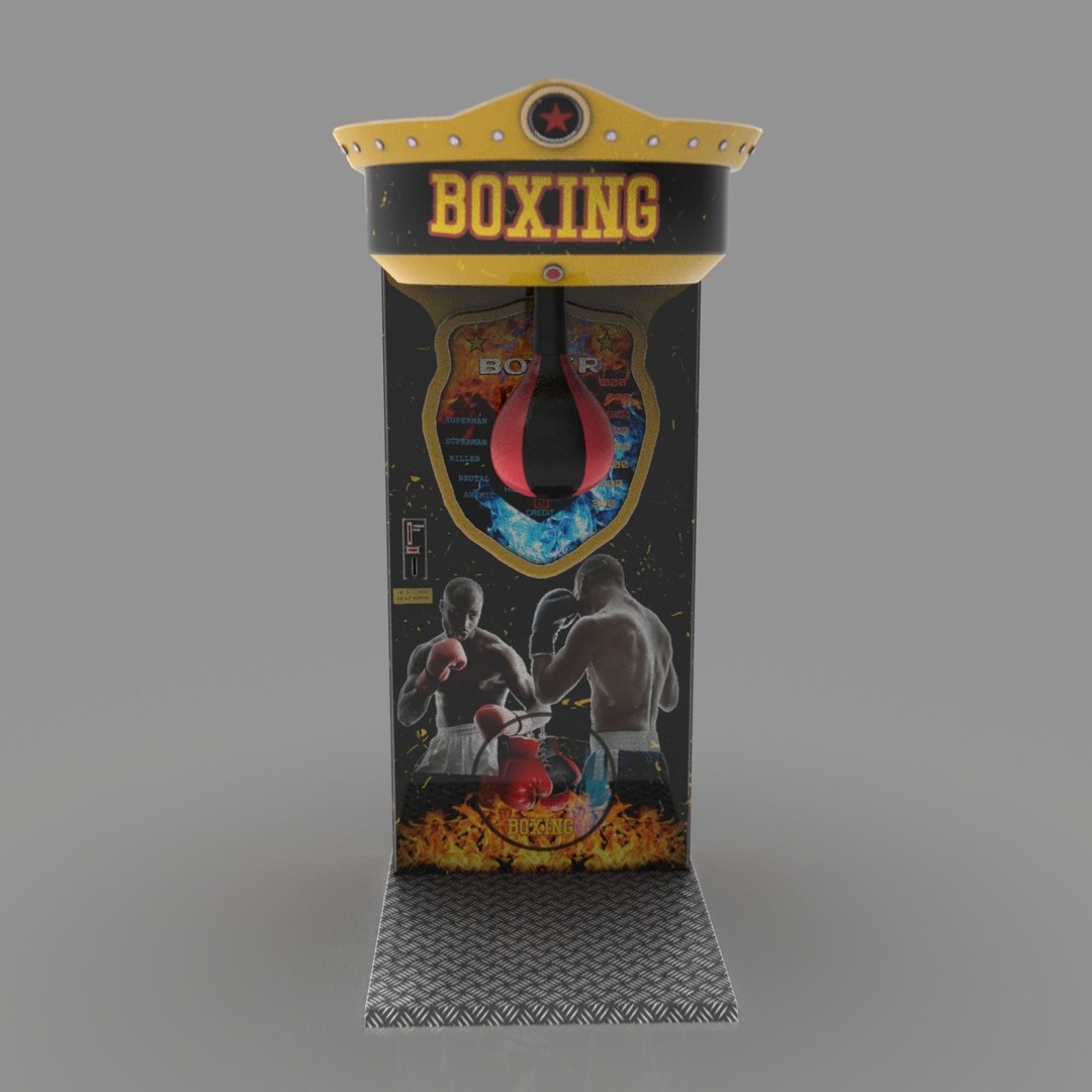 Boxer Arcade Machine 3D Model – High Poly Game Asset, FBX, PBR Textures - View 19